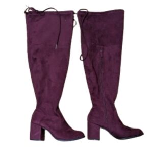 Over The Knee Ultra Suede Block Heel Boots